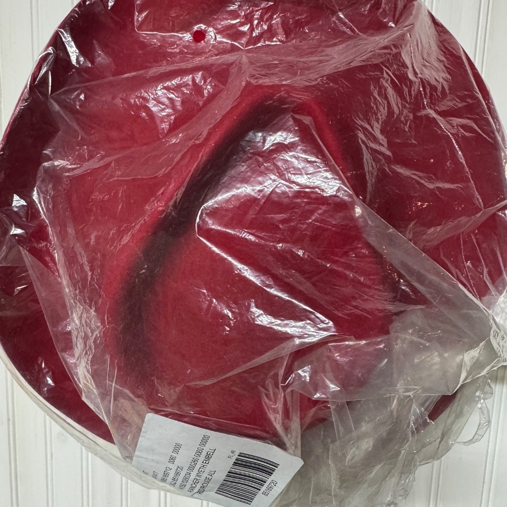 Wyeth Red Felt Cowboy Hat with Rhinestone and Pearl Stars-NWOT-bag included - Picture 10 of 12